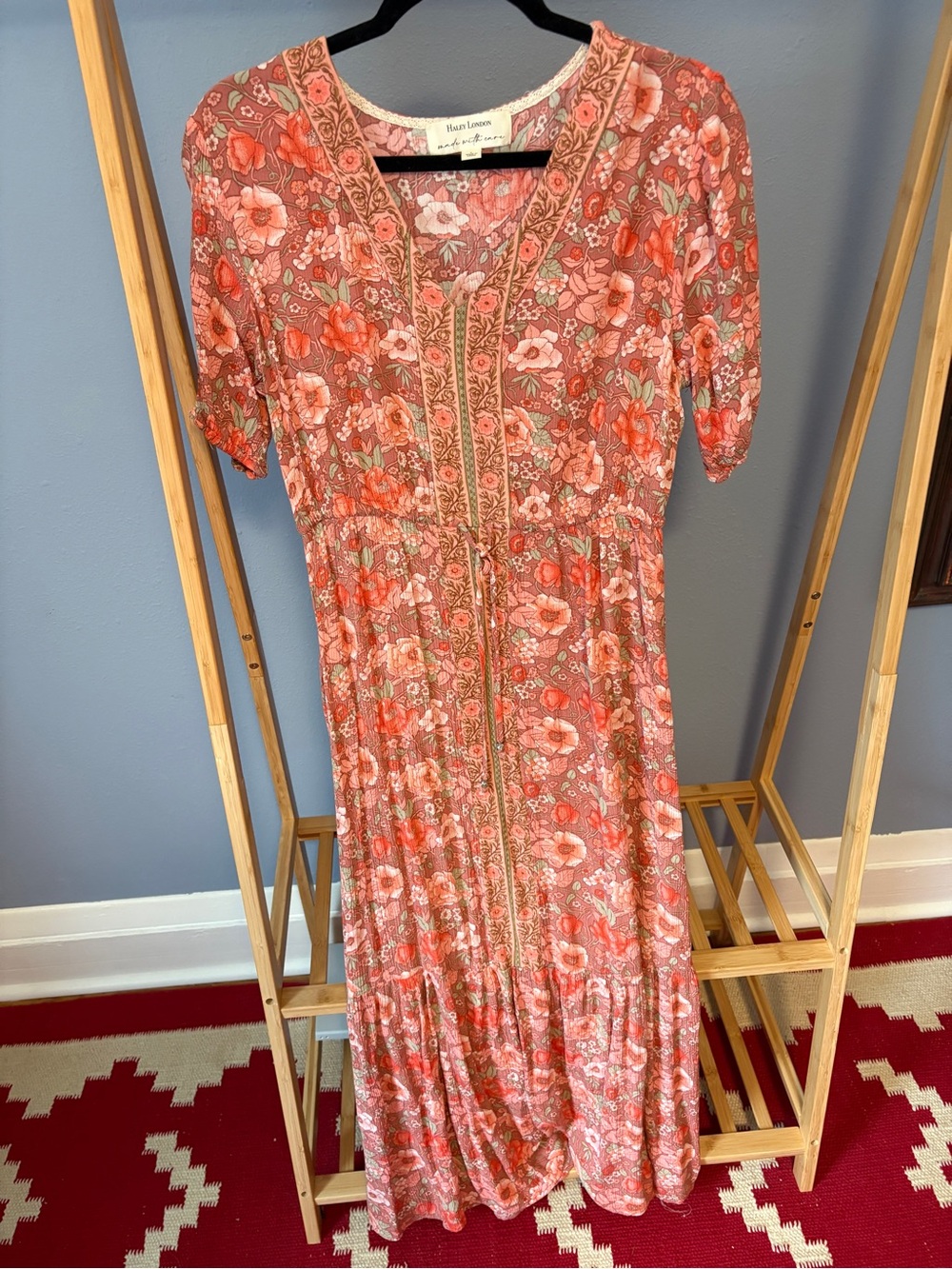 Haley London Boho Floral Maxi Dress